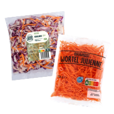 Rauwkost wortel julienne, -komkommer of -koolmix